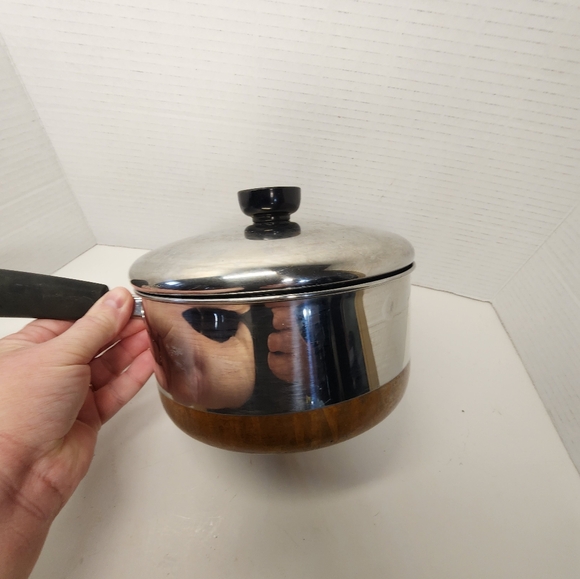 Revere Ware Pot With Lid Lot 2 Quart 1.5 Quart Copper Bottom - Picture 4 of 13